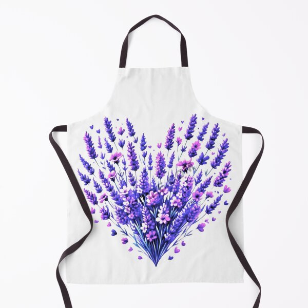 Item preview, beautiful handrawn of lavender flower heart design designed and sold by NivyasArtistry.