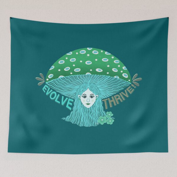 Item preview, Evolve Thrive- motivational quotes - Blue designed and sold by Kaushlydraw.