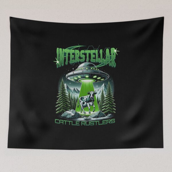 Item preview, Interstellar Cattle Rustlers designed and sold by BadAttitudeTees.
