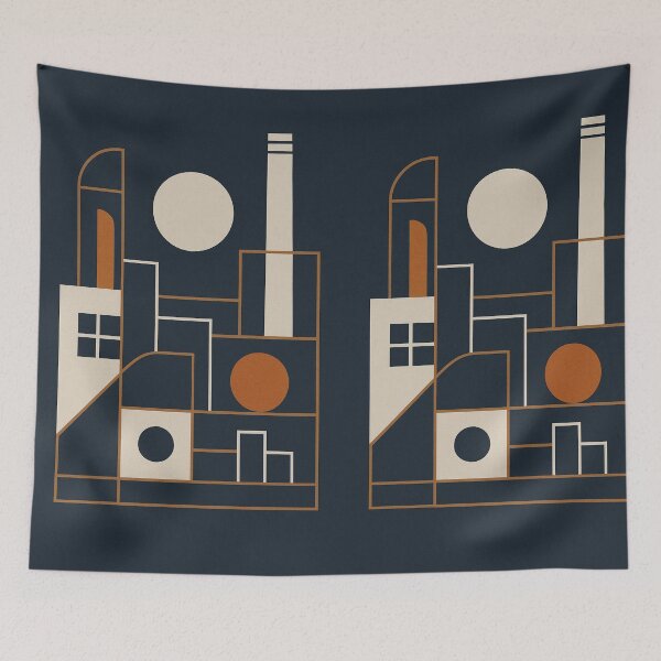 Item preview, Bauhaus Skyline – Industrial Geometry in Minimalist Form designed and sold by Zenvo.