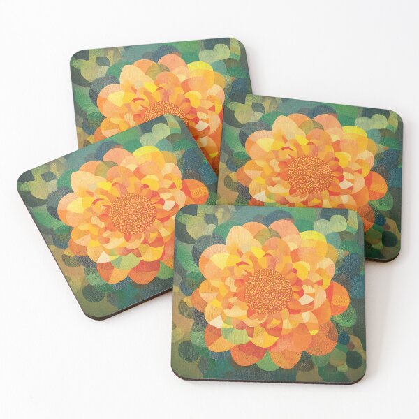 Item preview, Stylized Marigold design with Geometric and Textured Layers. designed and sold by HEMRO.
