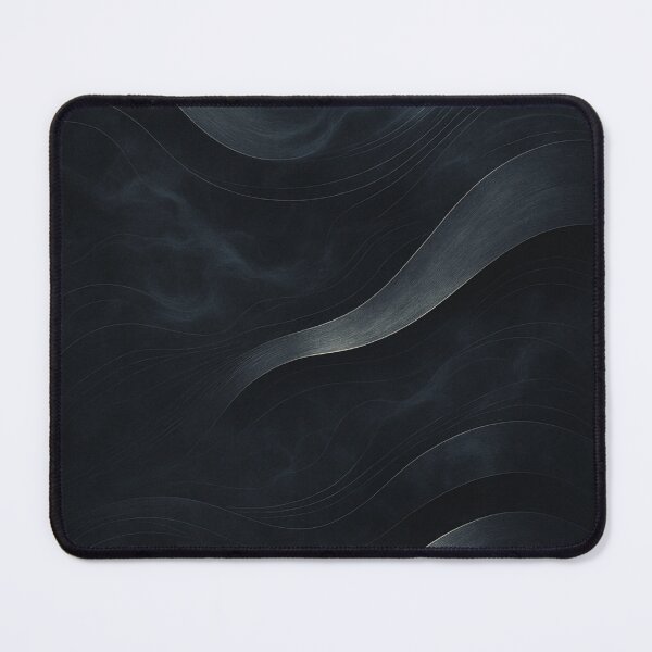 Item preview, Midnight Flow – Abstract Metallic Wave on Black designed and sold by Zenvo.