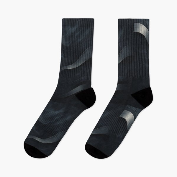 Item preview, Midnight Flow – Abstract Metallic Wave on Black designed and sold by Zenvo.