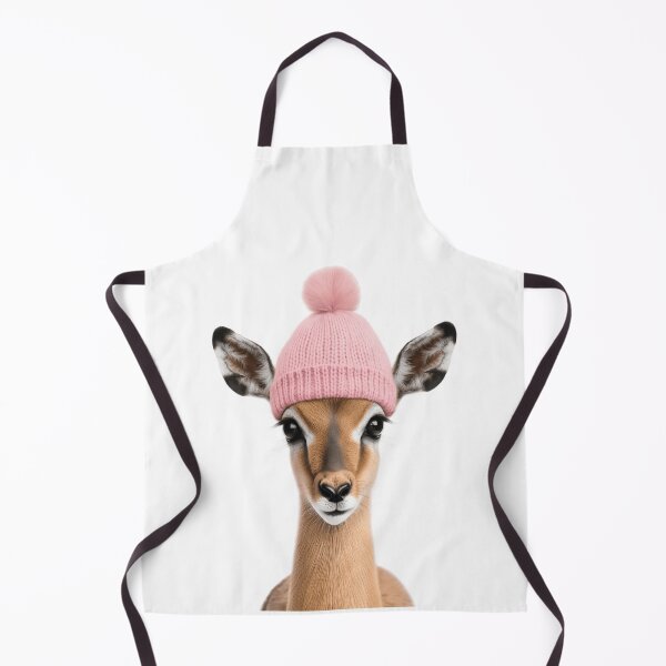 Item preview, Cozy Impala Wearing Pink Winter Hat Trendy Animal Fashion Artwork designed and sold by LazyOwlStore.