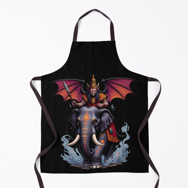 Item preview, Demon Ride On Elephant designed and sold by Funny Vintage Stickers And T-Shirts.