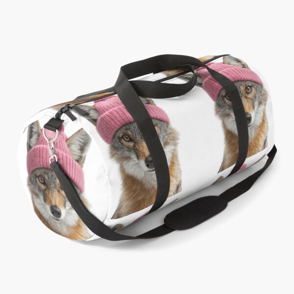 Artikelvorschau, Gemütlicher Schakal mit rosa Wintermütze, trendiges Tiermode-Kunstwerk entworfen und verkauft von LazyOwlStore.