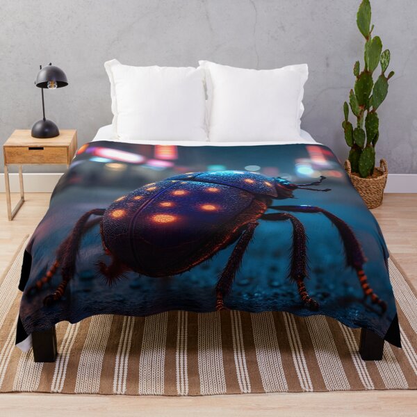 Item preview, Neon Beetle City Nights designed and sold by ShadowAndSlate.