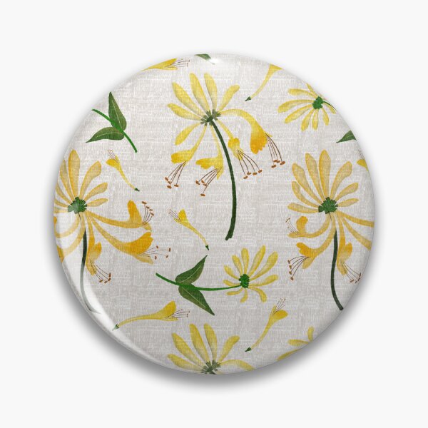 Item preview, Yellow honeysuckle floral pattern with textured background. designed and sold by PrajaktaPathak.
