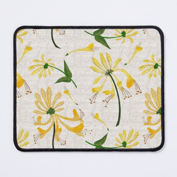 Item preview, Yellow honeysuckle floral pattern with textured background. designed and sold by PrajaktaPathak.
