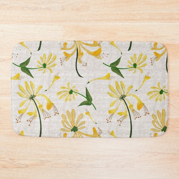 Item preview, Yellow honeysuckle floral pattern with textured background. designed and sold by PrajaktaPathak.