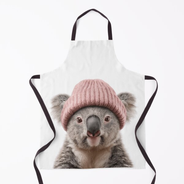 Item preview, Cozy Koala Wearing Pink Winter Hat Trendy Animal Fashion Artwork designed and sold by LazyOwlStore.