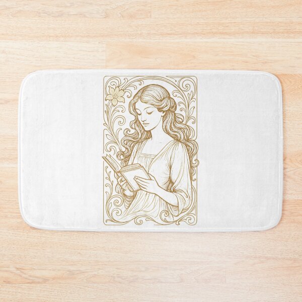 Item preview, Book Books Reading Woman Art Nouveau Gift designed and sold by Pineapple-Tree.