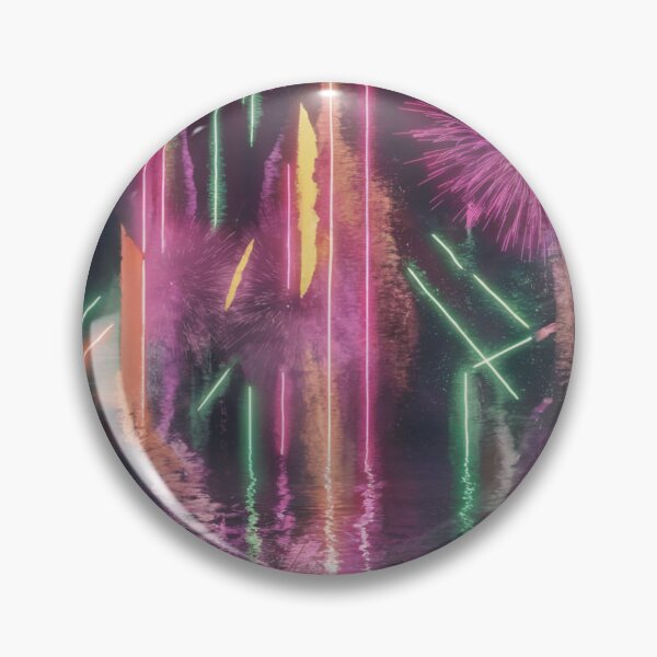 Item preview, Neon Fireworks Over Water – Futuristic Celebration Art designed and sold by NSB-Design.