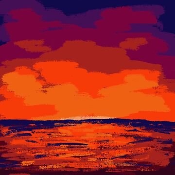 Artwork thumbnail, Ocean sunset by skye-song