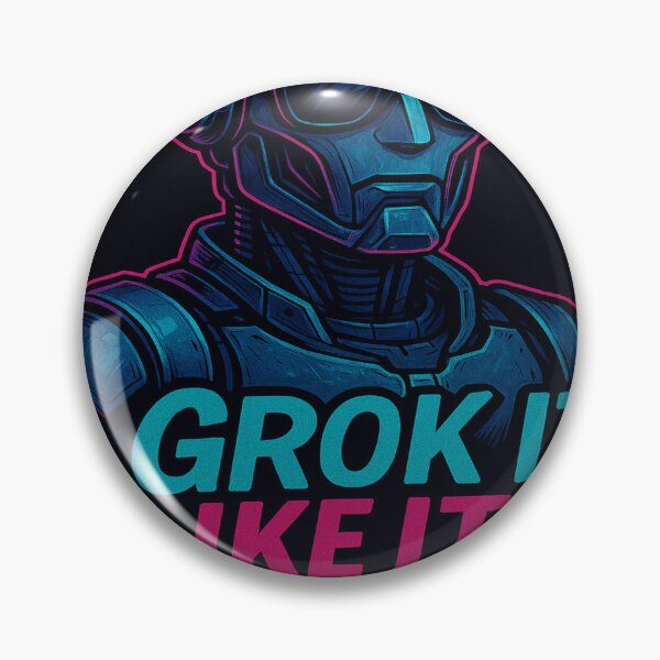Item preview, Grok It Like It's Hot – Neon Cyberbot Design designed and sold by StudioCultura.