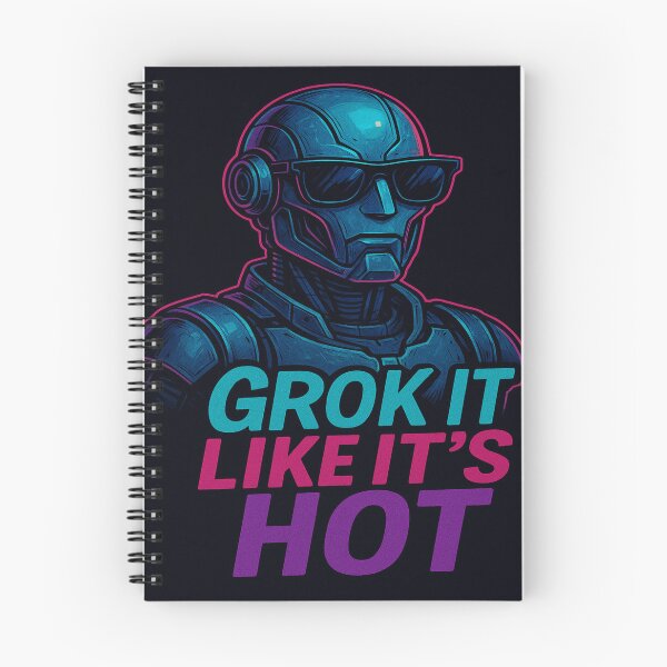 Item preview, Grok It Like It's Hot – Neon Cyberbot Design designed and sold by StudioCultura.