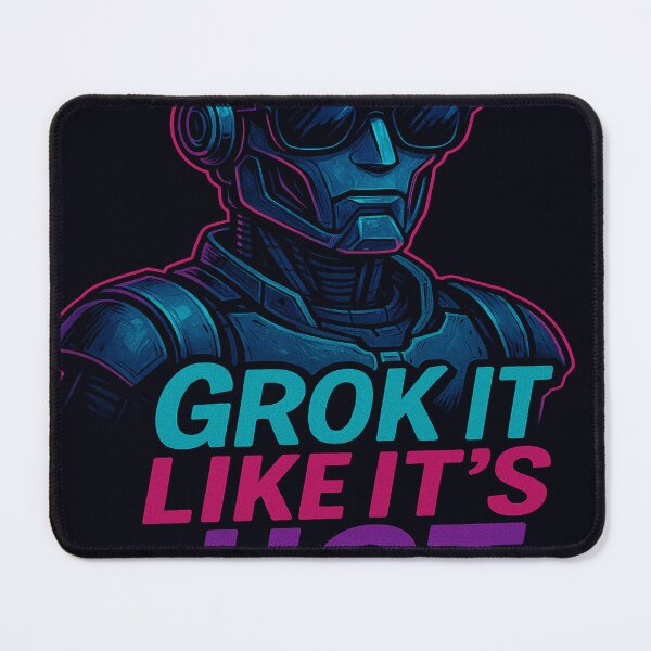 Item preview, Grok It Like It's Hot – Neon Cyberbot Design designed and sold by StudioCultura.