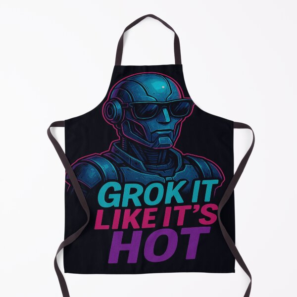 Item preview, Grok It Like It's Hot – Neon Cyberbot Design designed and sold by StudioCultura.