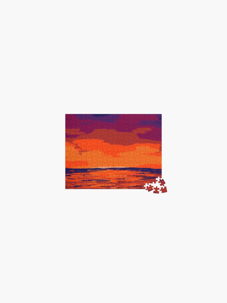 Thumbnail 1 of 2, Jigsaw Puzzle, Ocean sunset designed and sold by calamarcat.