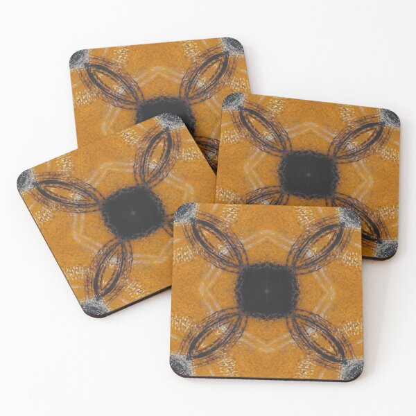 Item preview, Dark Yellow and Black Geometric Abstract Pattern designed and sold by KeksWorkroom.