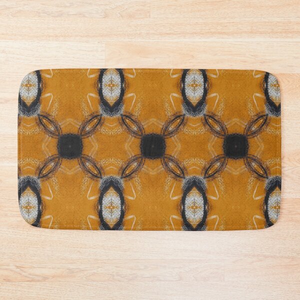 Item preview, Dark Yellow and Black Geometric Abstract Pattern designed and sold by KeksWorkroom.