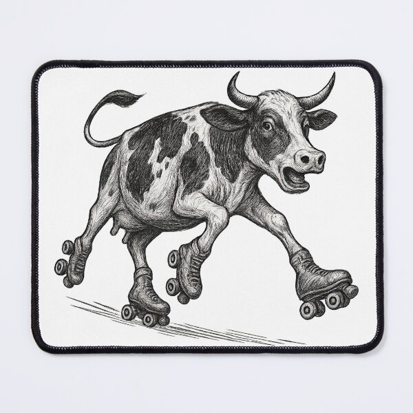 Item preview, skating cow designed and sold by KiwiGrizzly.