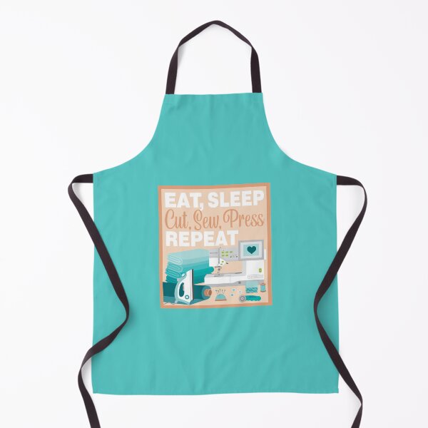 Item preview, Eat Sleep Repeat Quilting - Embroidery Machine - TEAL designed and sold by StellarFX.