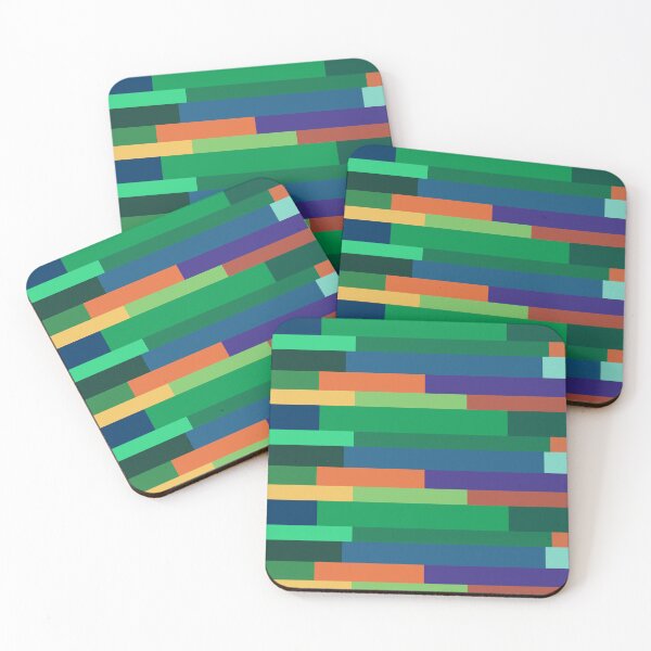 Item preview, Rayas de bloques de colores: patrón abstracto moderno designed and sold by inspiration3.