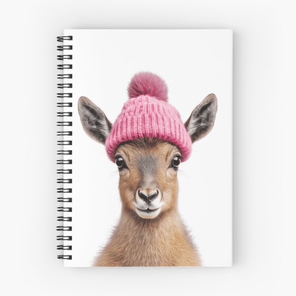 Item preview, Cozy Mara Wearing Pink Winter Hat Trendy Animal Fashion Artwork designed and sold by LazyOwlStore.
