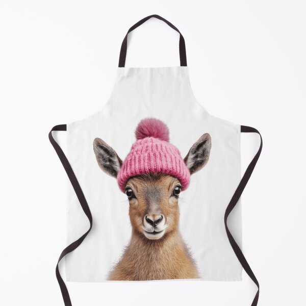 Item preview, Cozy Mara Wearing Pink Winter Hat Trendy Animal Fashion Artwork designed and sold by LazyOwlStore.
