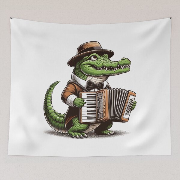 Item preview, Crocodile Accordion Harmonica Music Gift designed and sold by Pineapple-Tree.