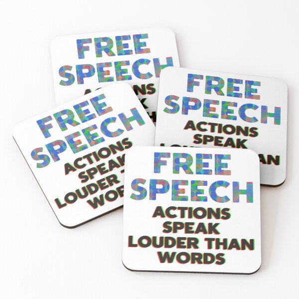 Item preview, FREEDOM TO SPEAK - ACTIONS SPEAKS LOUDER THAN WORDS  designed and sold by KateVanFloofno1.