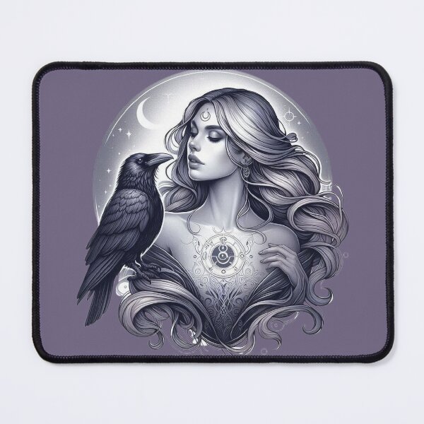 Item preview, Whispers of the Raven – Mystical Woman and Spirit Crow designed and sold by Roberta Calabrese.