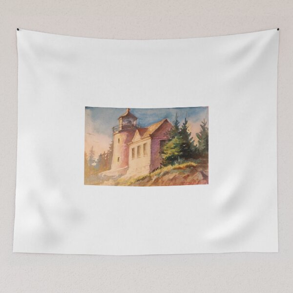 Item preview, Sunset Lighthouse Oregon Coast Painting - ChauFineArt designed and sold by chaufineart.