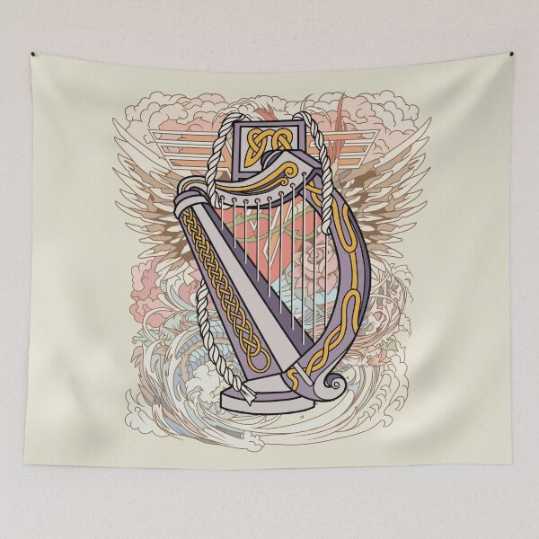 Item preview, Harp Celtic Classic Harp, Music Instrument, tattoo  designed and sold by Bert Englefield.