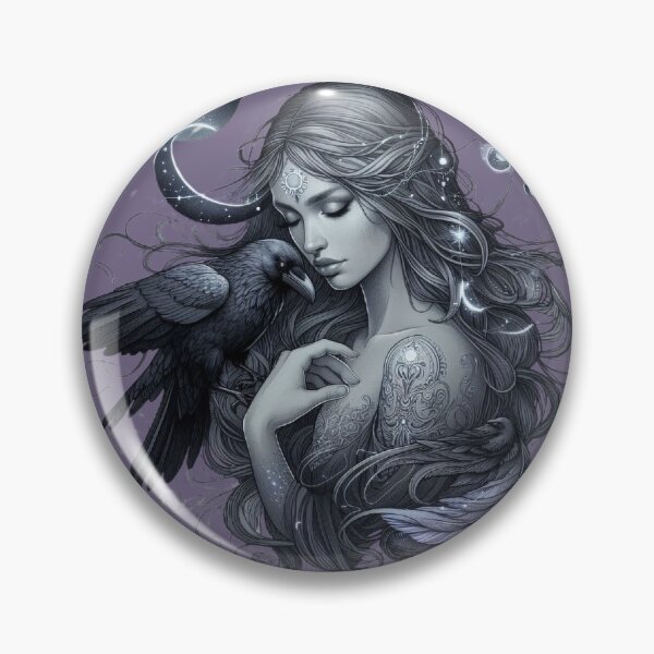Item preview, Whispers of the Raven – Mystical Woman and Spirit Crow designed and sold by Roberta Calabrese.