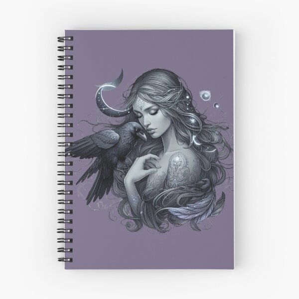 Item preview, Whispers of the Raven – Mystical Woman and Spirit Crow designed and sold by Roberta Calabrese.