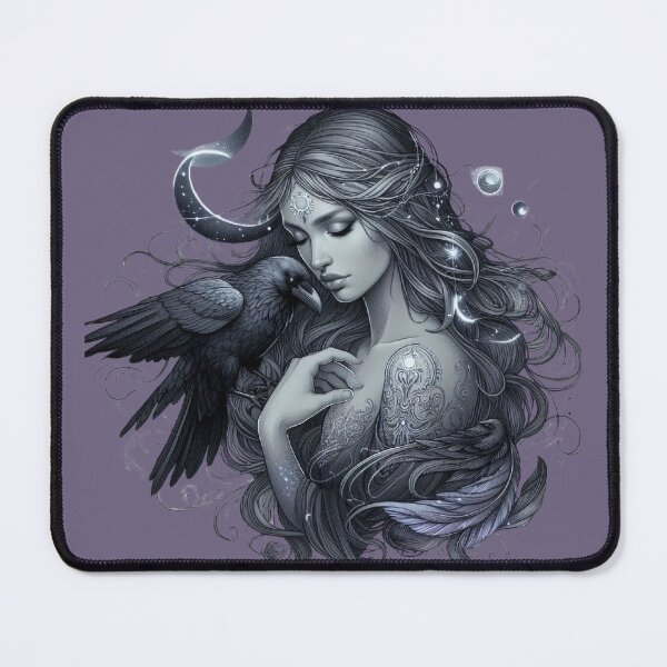 Item preview, Whispers of the Raven – Mystical Woman and Spirit Crow designed and sold by Roberta Calabrese.