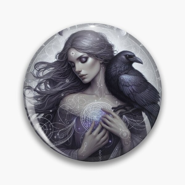 Item preview, Whispers of the Raven – Mystical Woman and Spirit Crow designed and sold by Roberta Calabrese.