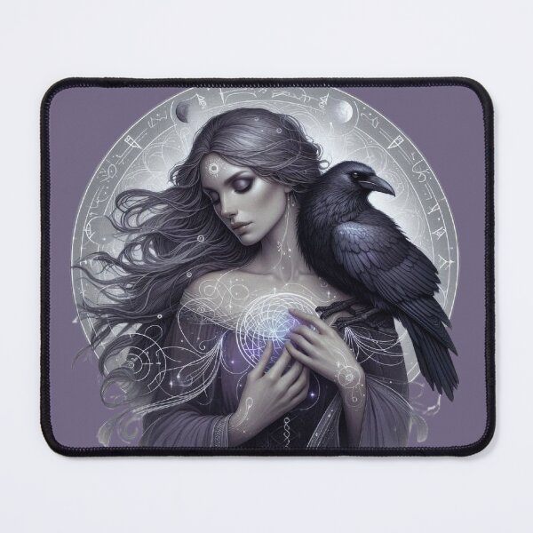Item preview, Whispers of the Raven – Mystical Woman and Spirit Crow designed and sold by Roberta Calabrese.
