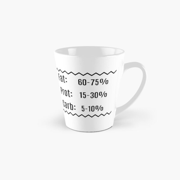 Keto Mug (Black and White, includes Keto Macros) Tall Mug
