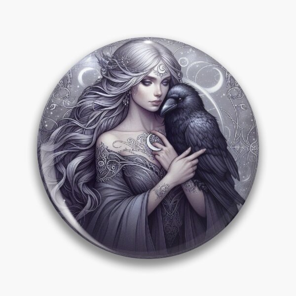 Item preview, Whispers of the Raven – Mystical Woman and Spirit Crow designed and sold by Roberta Calabrese.