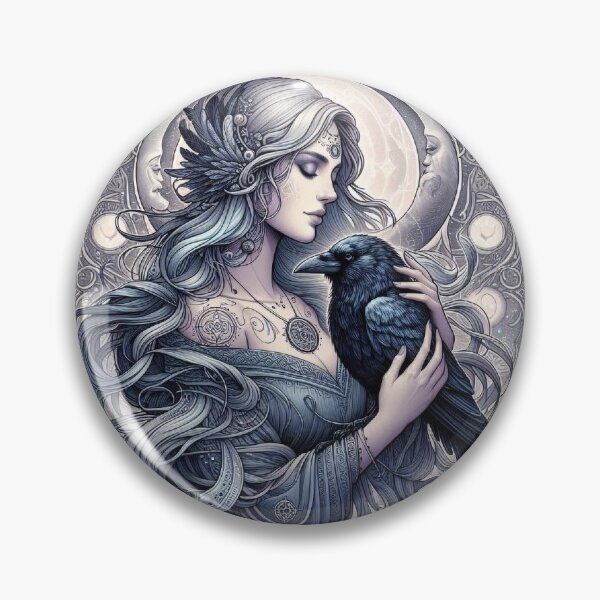 Item preview, Whispers of the Raven – Mystical Woman and Spirit Crow designed and sold by Roberta Calabrese.
