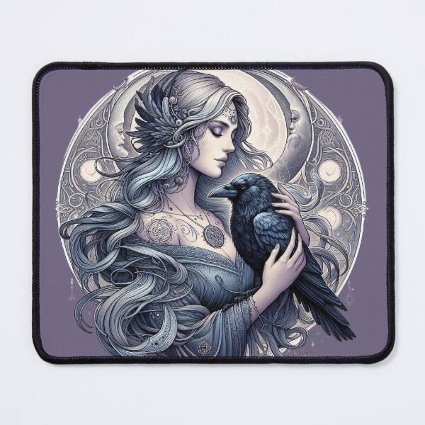 Item preview, Whispers of the Raven – Mystical Woman and Spirit Crow designed and sold by Roberta Calabrese.