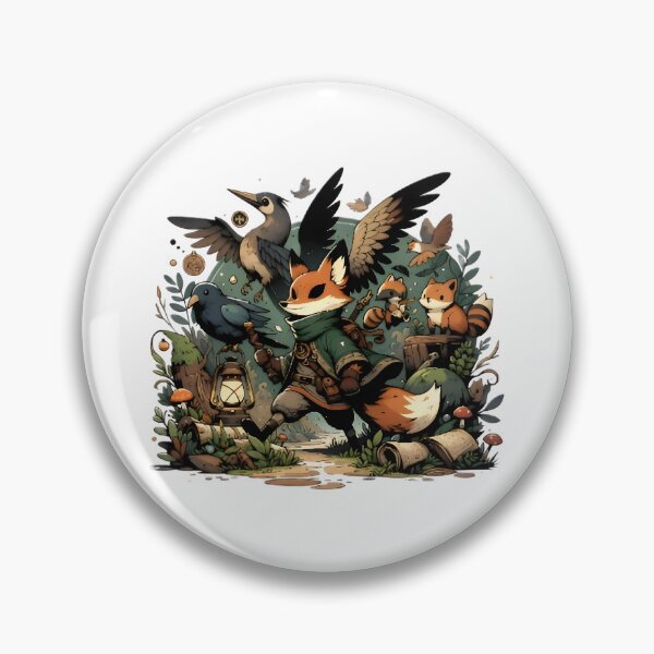 Item preview, Woodland Fox Adventurer – Fantasy Forest Animal Art  designed and sold by blacknodecreations.