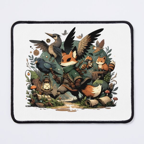 Item preview, Woodland Fox Adventurer – Fantasy Forest Animal Art  designed and sold by blacknodecreations.