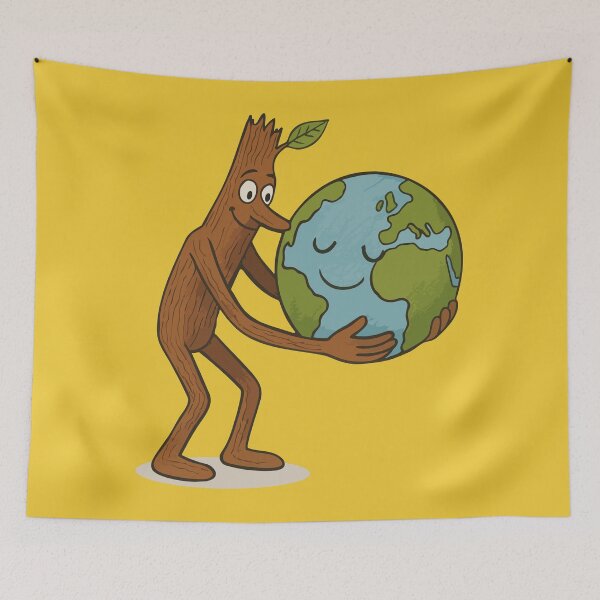 Item preview, Save planet, eco-friendly person, ecology theme concept designed and sold by Painted Planet.