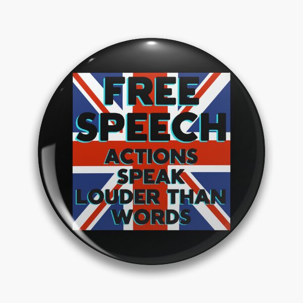 Item preview, FREEDOM TO SPEAK - ACTIONS SPEAKS LOUDER THAN WORDS - Union Jack designed and sold by KateVanFloofno1.