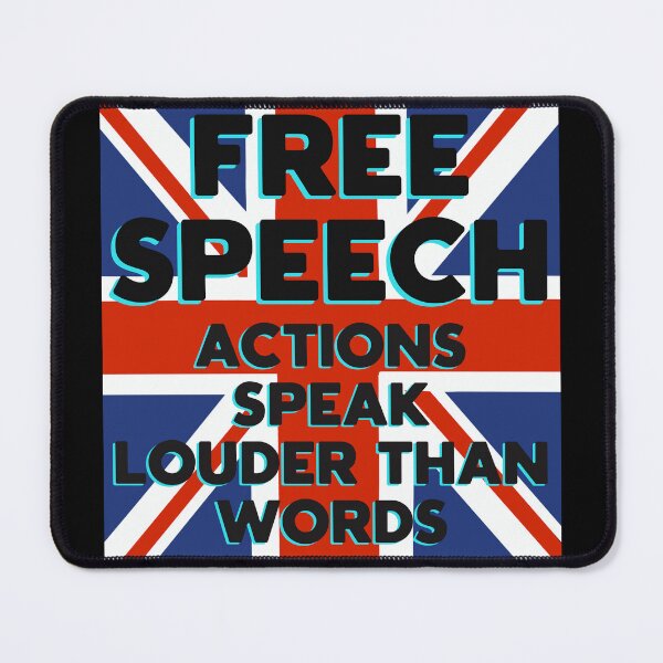Item preview, FREEDOM TO SPEAK - ACTIONS SPEAKS LOUDER THAN WORDS - Union Jack designed and sold by KateVanFloofno1.