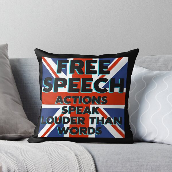 Item preview, FREEDOM TO SPEAK - ACTIONS SPEAKS LOUDER THAN WORDS - Union Jack designed and sold by KateVanFloofno1.
